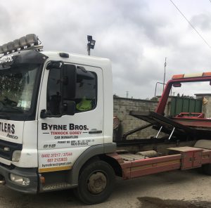 Lorry in yard